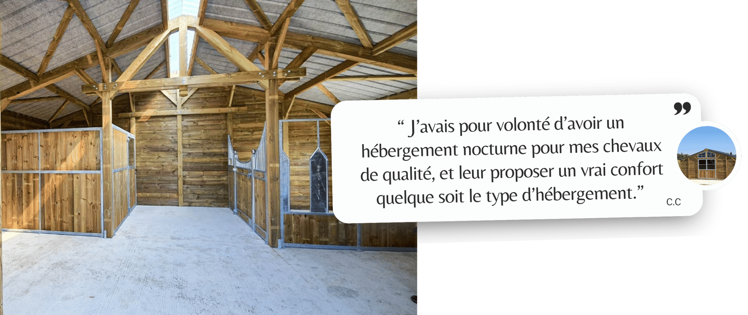 Votre projet Barn bois HORSE STABLE